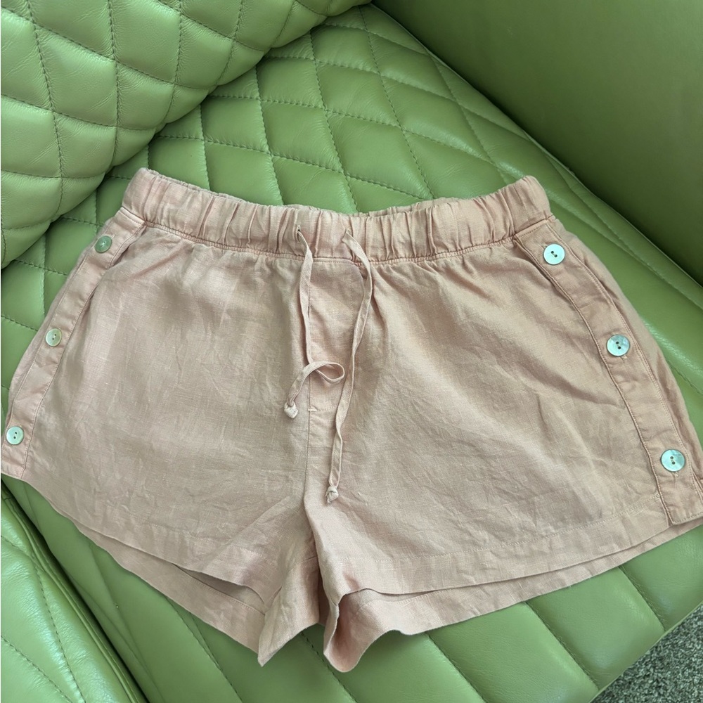 Cloth & Stone Linen Pink Shorts with drawstring - Size S - gently worn